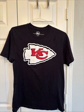47 Brand Black Tee with KC chiefs logo